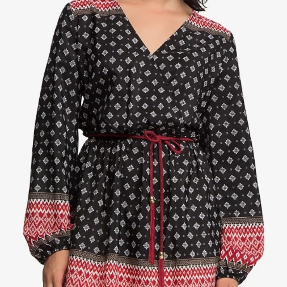 Almost Famous flowy dress Sz 1X